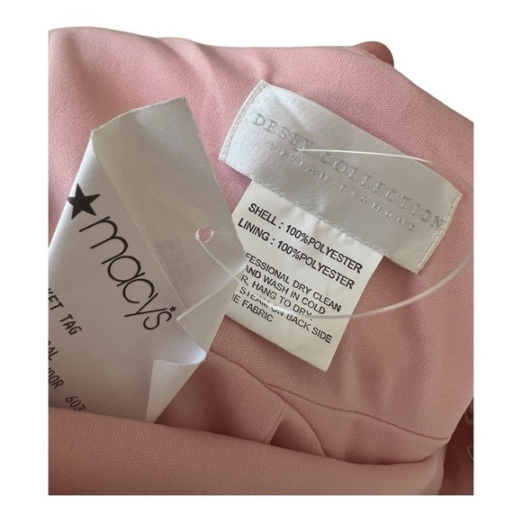 Dessy Collection Porcelain Pink Deep V Neck Trumpet Special Occassion Gown 3060 - Picture 11 of 15